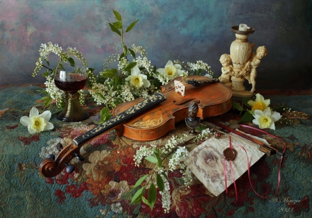 Violin - music, art, still life, violin