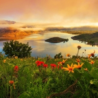 Spring Sunset at the river, Utah