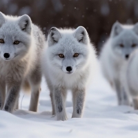 Arctic foxes