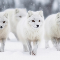 Arctic foxes