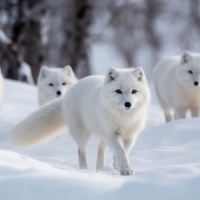 Arctic foxes