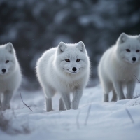 Arctic foxes