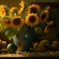 Still life with Sunflowers