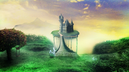Castle Of Natura - Landscape, Nature, Fairy, Fantasy, Hanging