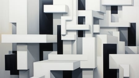 White Cube Abstract - abstract, white, cube, cubes, 3d