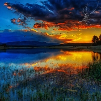 Luna Lake at Sunset, Arizona