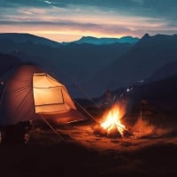 Serenity on the Summit: Sunset Camping Adventure