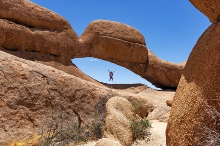 Natural Arch at Spitzkoppe, Namibia - arch, namibia, nature, canyon