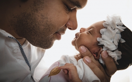 Father with Daughter - daughter, newborn, baby, father