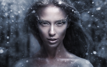 :) - model, woman, fairy, silver, face, girl