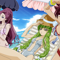 The Ladies of Code Geass at the beach