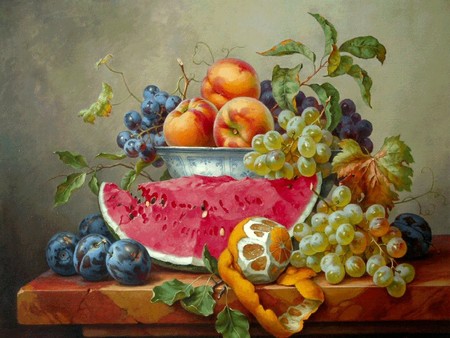 Fruit basket - fruit, fantasy