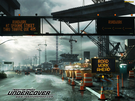 Need for speed undercover - city, roadblock