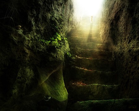 Magic World green / Magische Welt gruen - magic, mystic, dark art, magical, dark, sorcerous, fantasy, graphics, green, myth