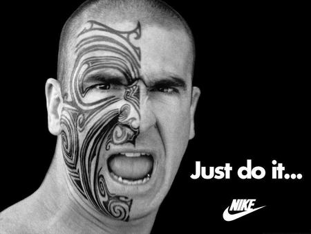 Just Do It !!! - eric cantona, french, soccer, black and white, nike, man, cantona