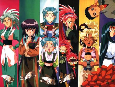 Tenchi Muyo - ryoko, sasami, washu, ayeka, kain, ryo ohki, tenchi muyo, anime, mihoshi