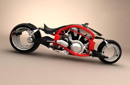 Custom Bike - chopper, custom, bike, digiart