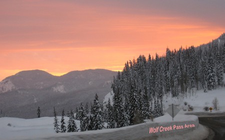 Wolf Creek Pass Area - wolf creek pass, trees, colorado, mountains, sunset