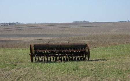 Old Planter - planter, iowa, farm