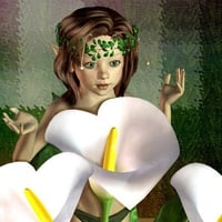 Elf and Cala Lilies