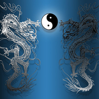 ying yang dragons