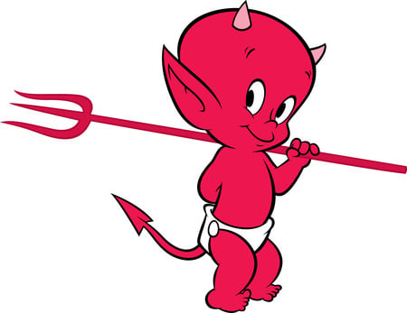 hero art ( little red devil) - devil, little, red