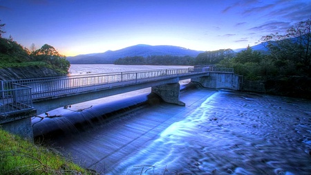 Spillway - beauty, fascinating, amazing, cool, warm, blue, lovely