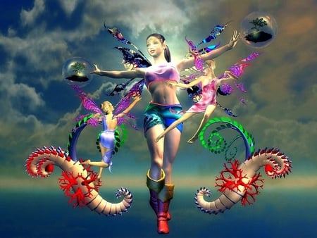 FAELYN - beautiful, cg, fairy, dancing