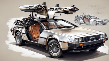 the delorean - space, cars, marty, time