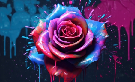 Colored rose