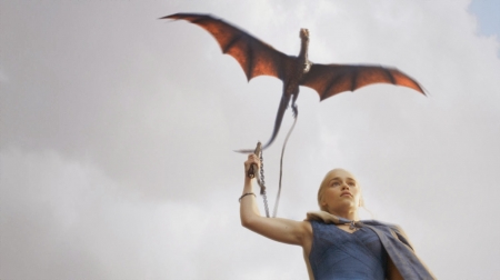 Game of Thrones 2011 - 2019 - game of thrones, up, fantasy, dragon, emilia clarke, view from down, daenerys targaryen