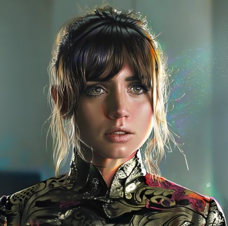 Ana de Armas - woman, portrait, face, ana de armas, yasar vurdem, art, actress