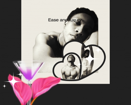 Glasses up - glass, heart shape, in clover, leafs, male, mondli alfred, necklace, sparkles, text