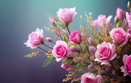 Pink roses - kivirul, novenyzet, rozsak, rozsaszin