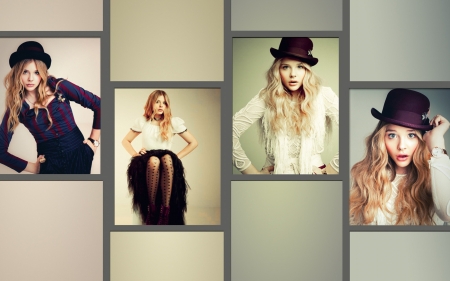 Chloe Moretz - hat, collage, chloe moretz, girl, actress, woman