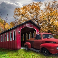 Red Truck at Granny Squirrel, Smoky Mountains