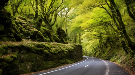 Main street nature - erdei ut, erdo, foutca, kanyargos ut, nyugodt, termeszet, zold tajkep