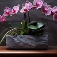 Pink orchids