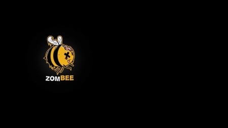 Zombee - minimalism, black, zombie, yellow, funny, insect, zombee