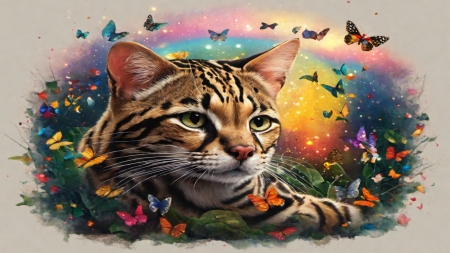 Gencraft Desktop Wallpaper (31) - cats, big cats, animals, beautiful