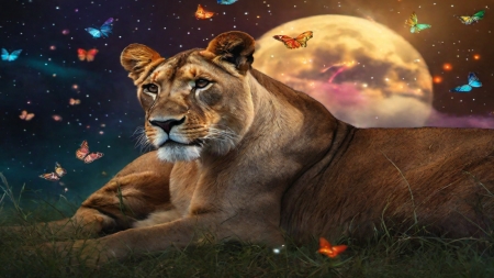 Gencraft Desktop Wallpaper (40) - big cats, cats, lioness, animals