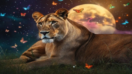 Gencraft Desktop Wallpaper (40) - cats, big cats, lioness, animals