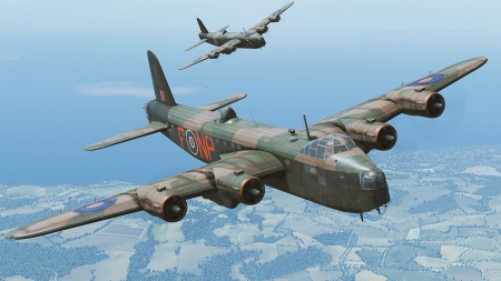 Short Stirling Art - british aircraft of world war two, short stirling, short stirling art, short stirling artwork, world war two