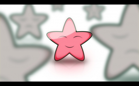 Always Smile - star, always smile, card, pink, smile