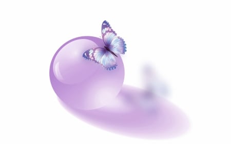 :) - white, purple, ball, butterfly, insect, pink, crystal