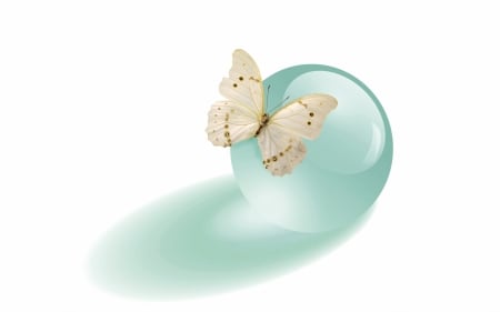 :) - white, blue, ball, butterfly, insect, crystal, pastel