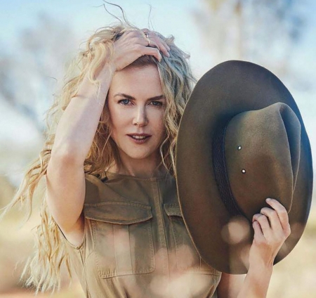 Nicole Kidman - model, cowgirl, blonde, nicole kidman, girl, actress, hat, woman