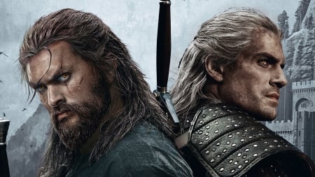 Baba Voss and Geralt de Rivia - actor, geralt de rivia, tv series, baba voss, man, henry cavill, the witcher, jason momoa, geralt, see