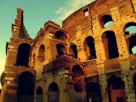 An Old Colosseum - building, ancient, old, colosseum