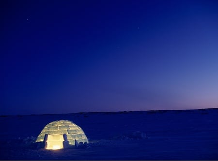 ARCTIC IGLOO - ice, igloo, north pole, arctic, sky